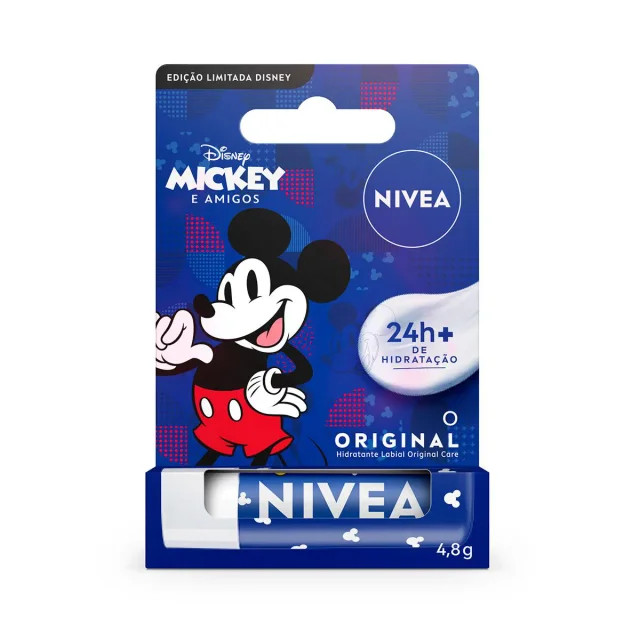Hidratante Labial Nivea Original Care Disney Mickey e Amigos 4,8g | Drogasil BR