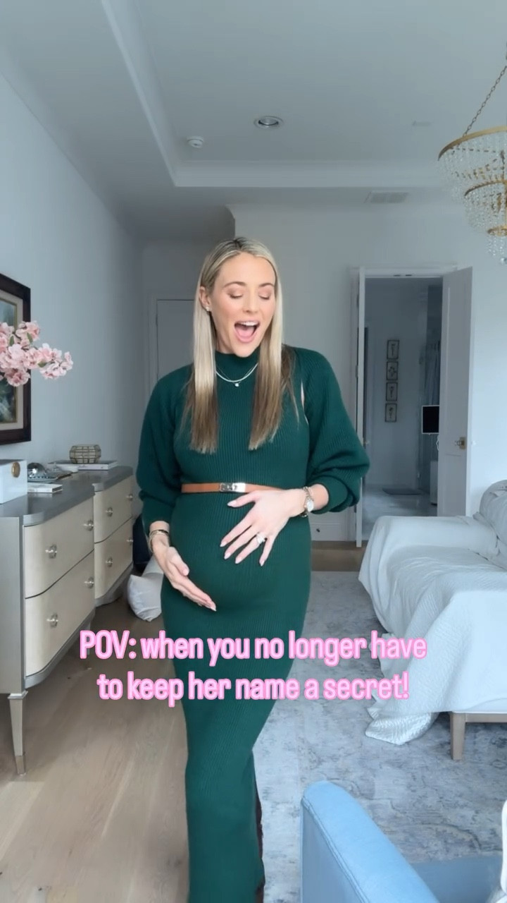 Amazon Fashion 
Green Sweater Dress 
Bump friendly 

#LTKootd #LTKgrwm #LTKBump