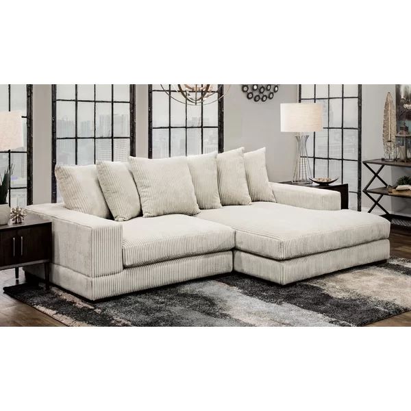 luxe 2 - piece upholstered sectional | Wayfair North America