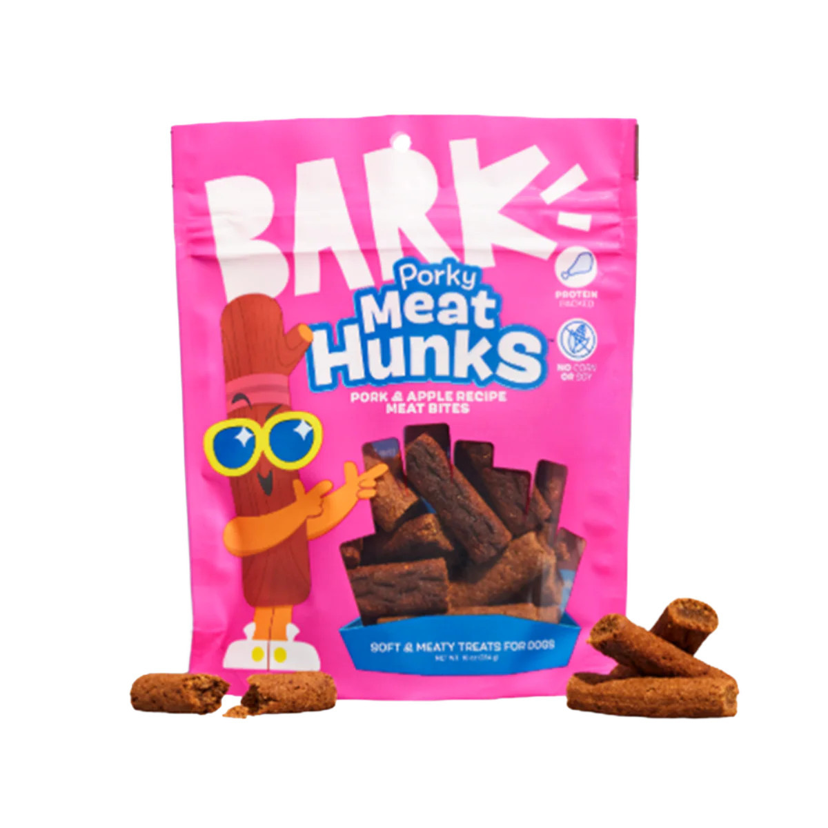 Porky Meat Hunks Soft & Chewy Dog Treats, 10 oz | BARK