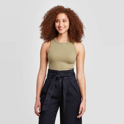 Women's Slim Fit Crewneck Tank Top - A New Day™ | Target