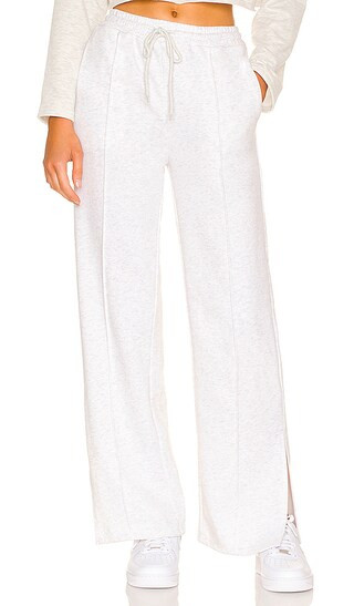 Tasha Side Slit Sweatpants in Light Heather Grey | Revolve Clothing (Global)