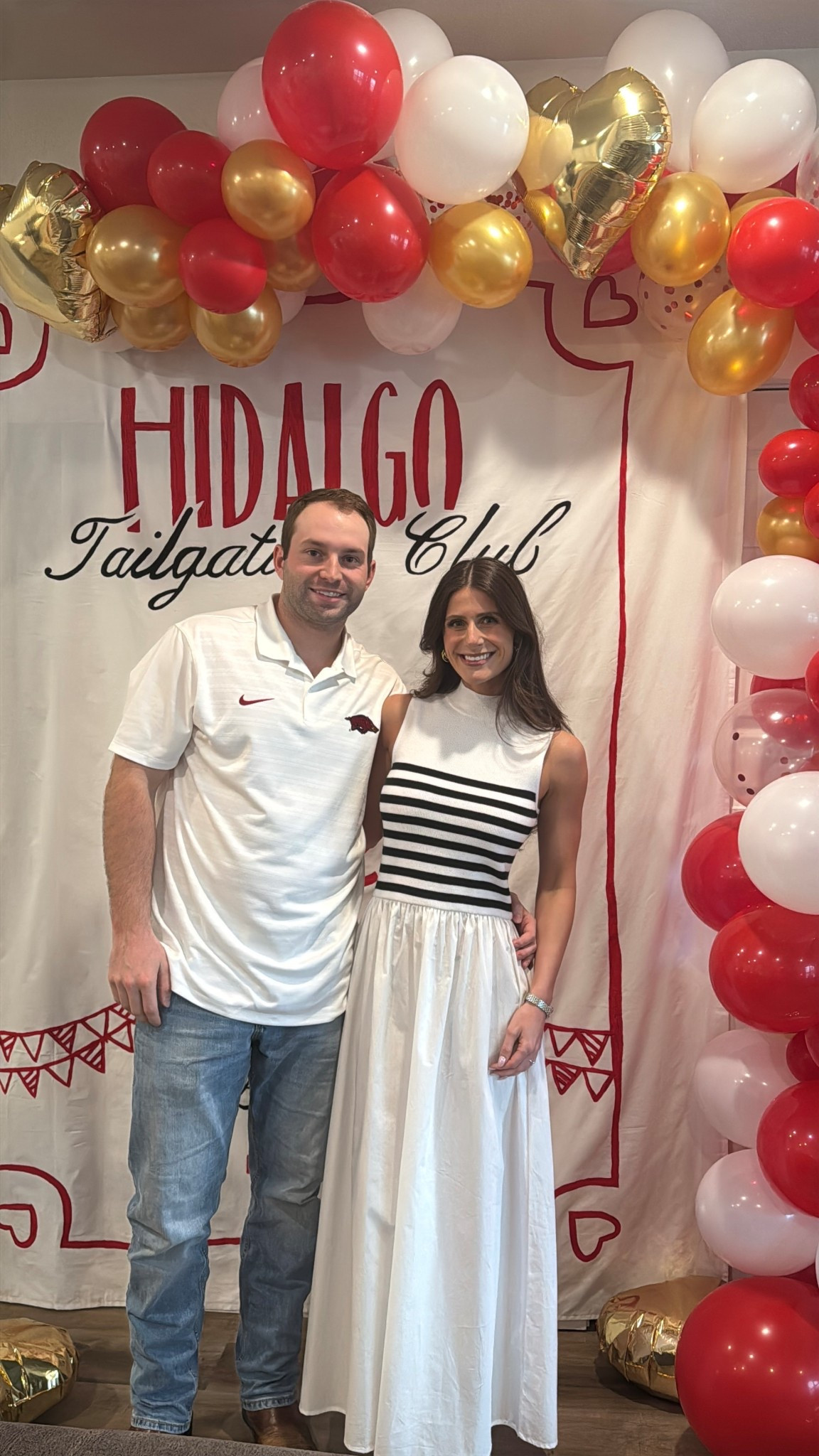 Hidalgo Tailgating Club! Wearing a large in the dress, usually a size XS. It’s stretchy and I had some room but it’s pretty forgiving. 

#LTKBeauty #LTKWedding #LTKStyleTip