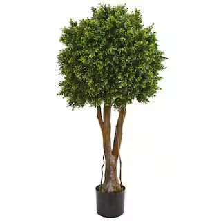 Indoor/Outdoor 46 In. Boxwood Artificial Topiary Tree UV Resistant | The Home Depot