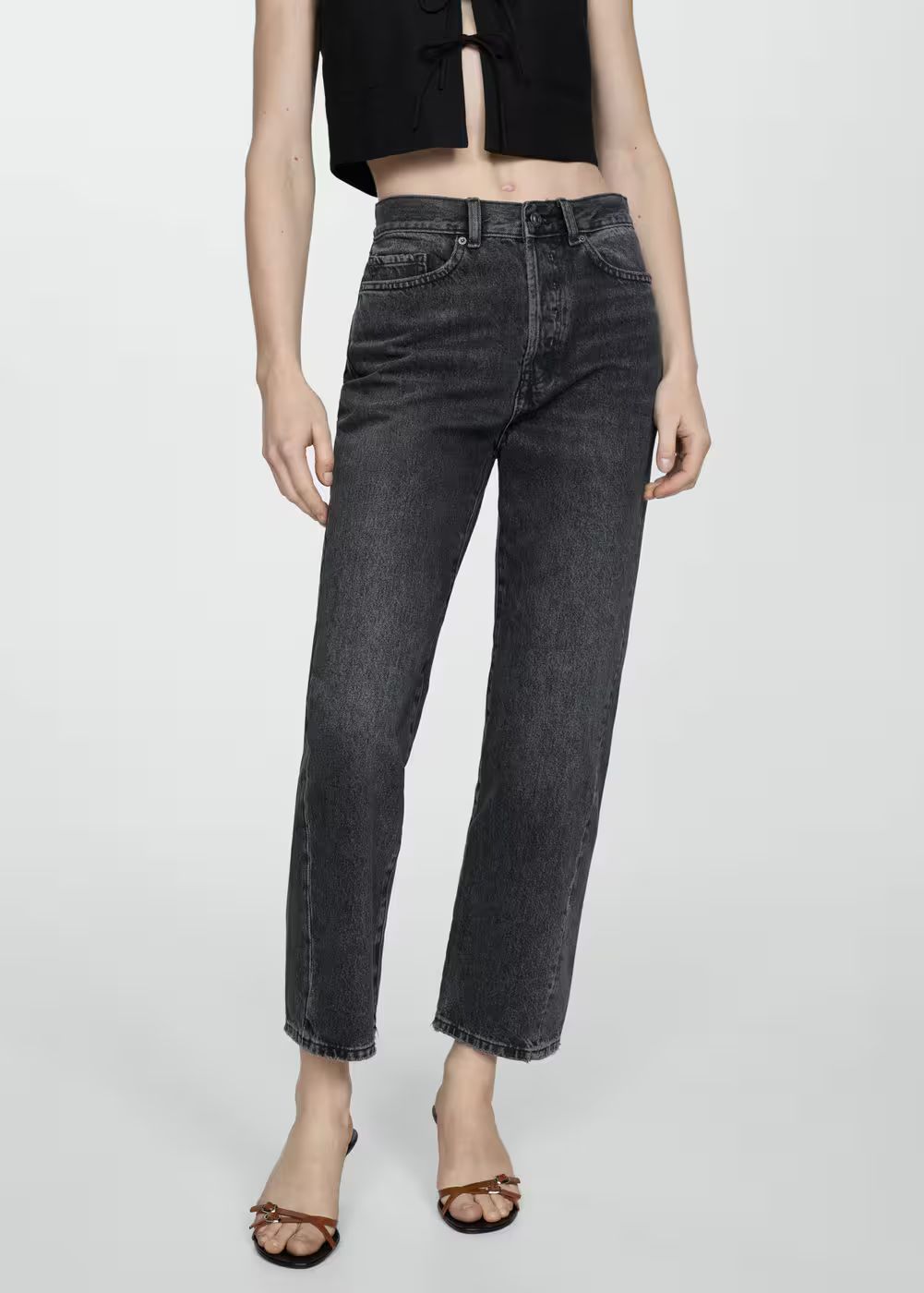 Straight jeans with forward seams -  Woman | Mango Canada | Mango Canada