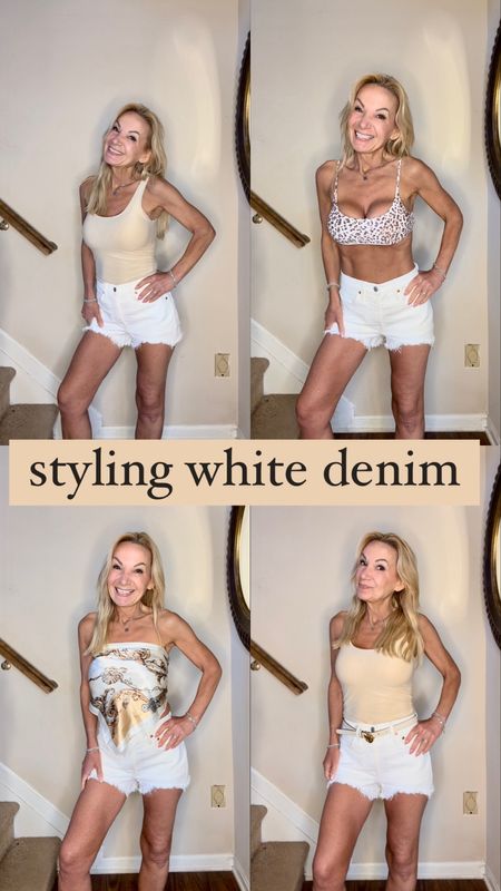 Love love love these Levi’s 501 Jean shorts. White denim is so much fun to play with! From bikini coverup to dinner- you can wear these anywhere!

Which look is your favorite?

xoxo
Elizabeth 

#LTKfindsunder100 #LTKover40 #LTKstyletip