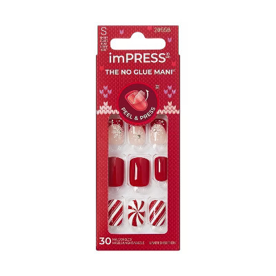 imPRESS Press-On Manicure Fake Nails - Santa Baby - 33ct | Target