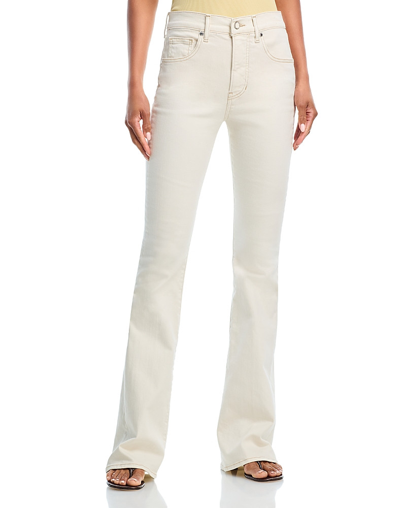 Veronica Beard Beverly High Rise Skinny Flare Jeans in Ecru | Bloomingdale's (US)