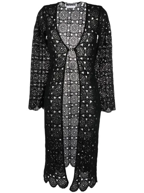 ROTATE Kwamie Crochet Robe - Farfetch | Farfetch Global
