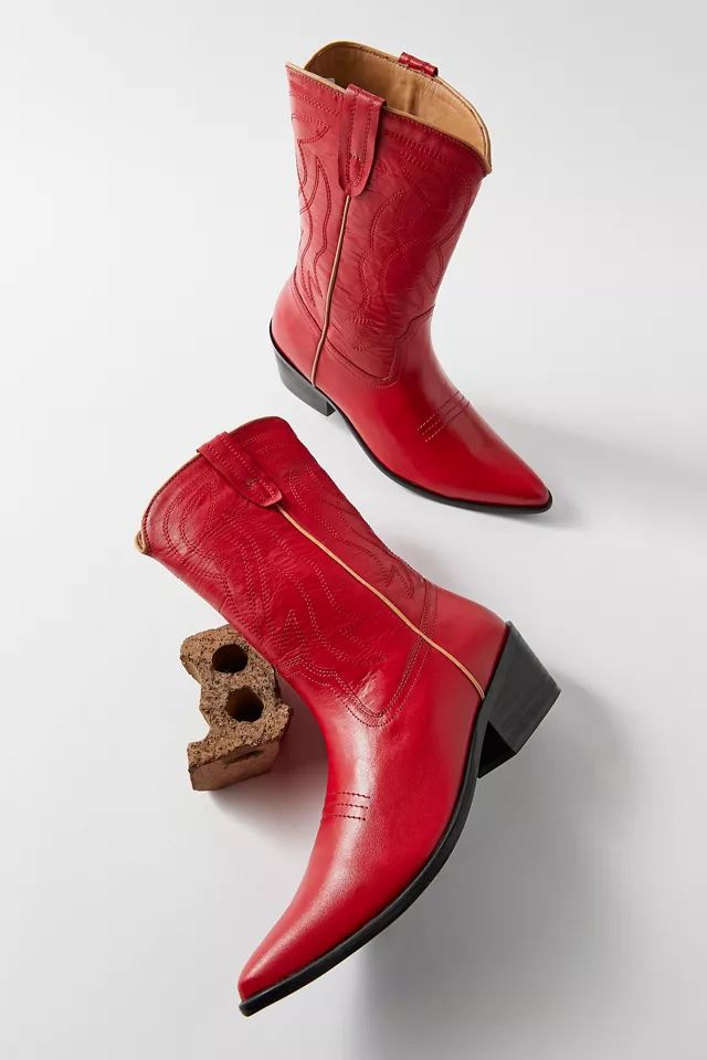 UO Leena Faux Leather Cowboy Boot | Urban Outfitters (US and RoW)