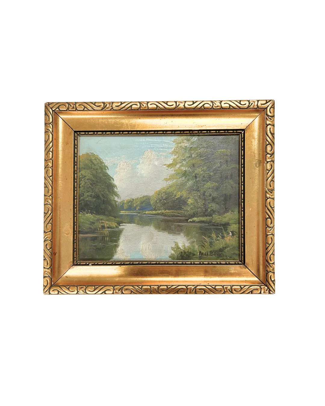 Antique Peacful Creek Painting | Brooke & Lou | Brooke and Lou