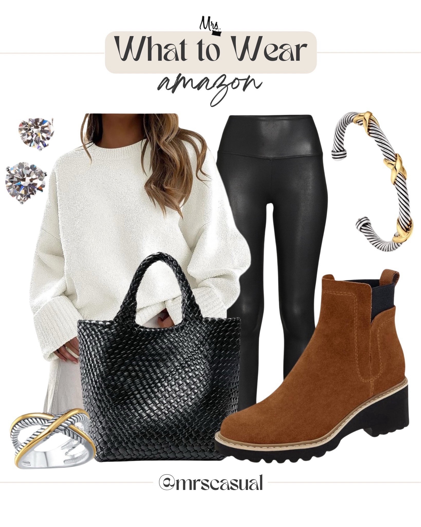 Amazon free people looking sweater on sale! Im obsessed!! Faux leather leggings fall outfit idea 🙌🏻

#LTKFindsUnder50 #LTKStyleTip #LTKSaleAlert