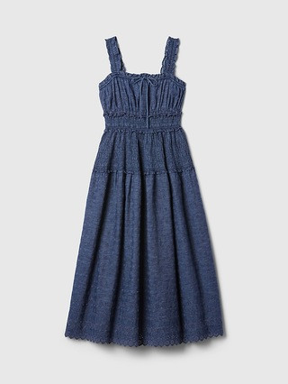 Gap × DÔEN Eyelet Denim Midi Dress | Gap (US)