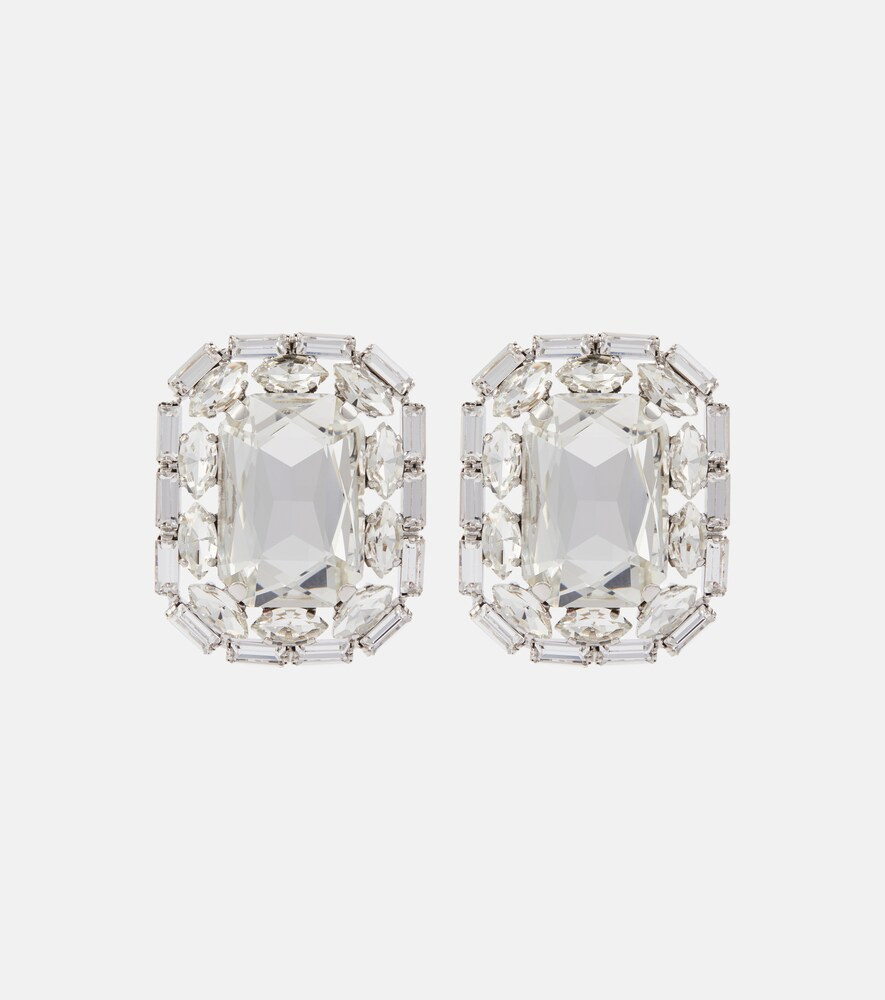Crystal-embellished clip-on earrings | Mytheresa (US/CA)