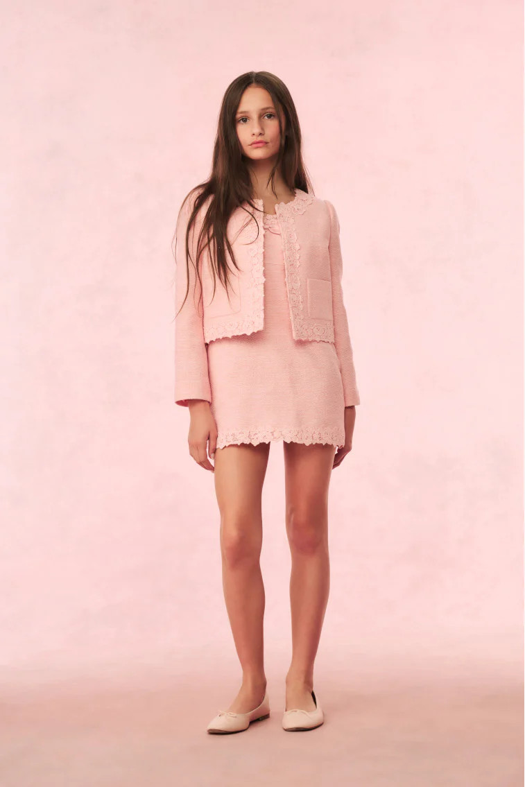 Girls Riviere Tweed Jacket | LoveShackFancy