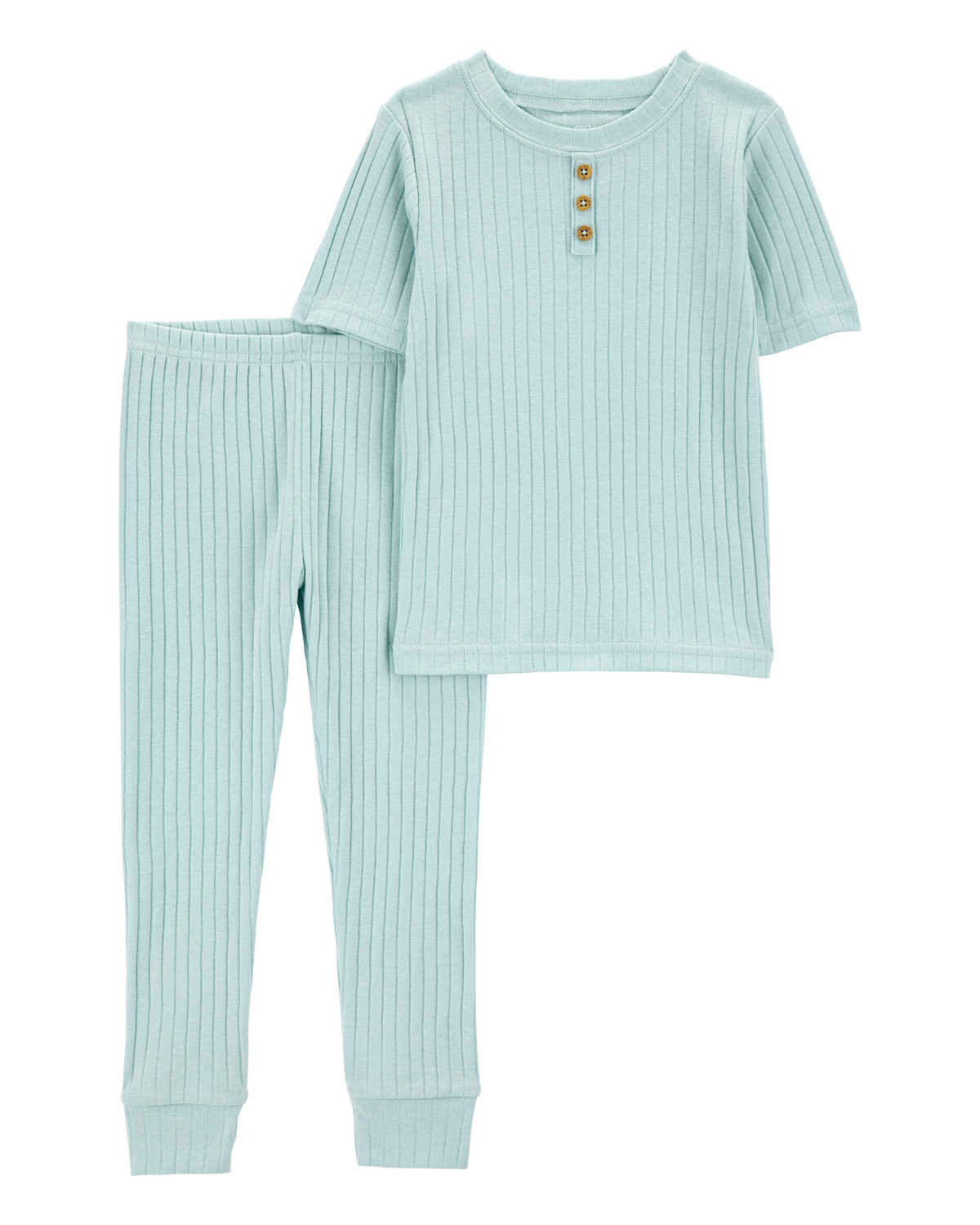 Toddler Ribbed Cotton Blend 2-Piece Pajamas - Teal - Carter's | Carter's | Carter's Inc