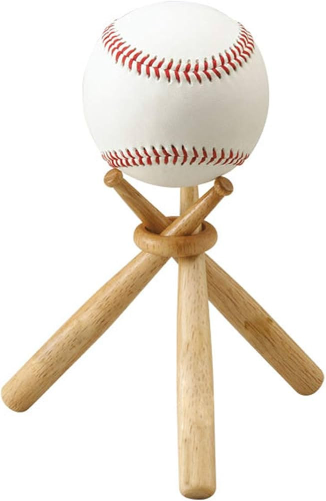 TIHOOD Baseball Stand Baseball Stand Holder Wooden Base Ball Stand Display Holder | Amazon (US)