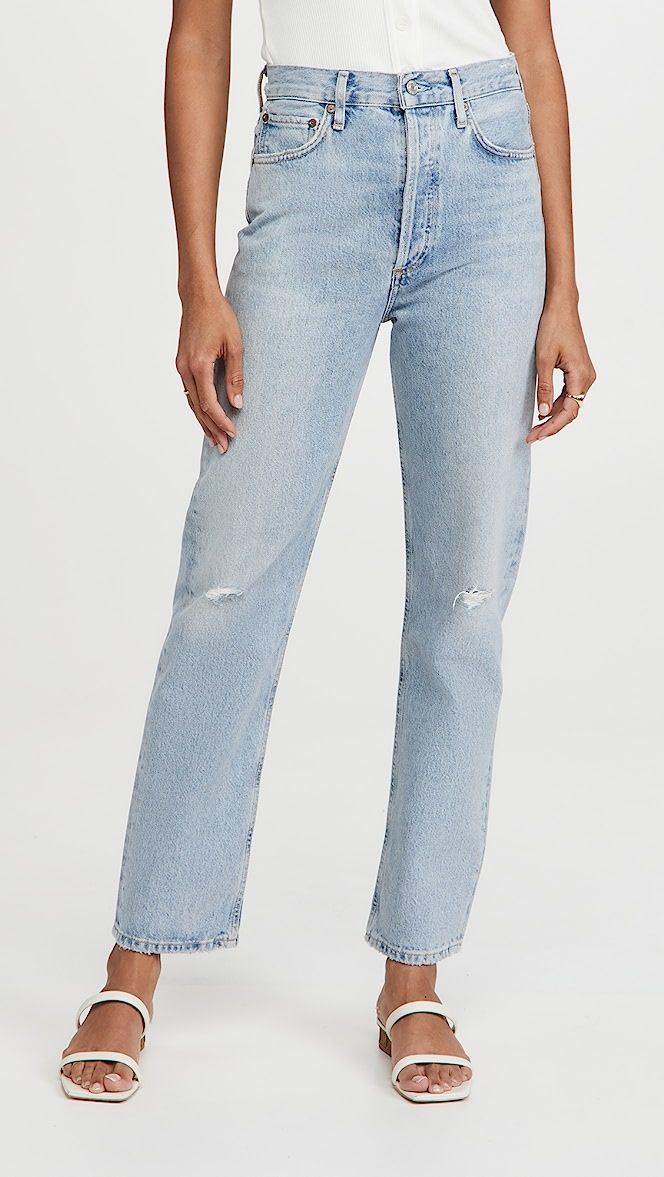 90's Pinch Waist High Rise Straight Jeans | Shopbop