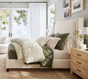 Harper Non-Tufted Upholstered Bed | Pottery Barn (US)