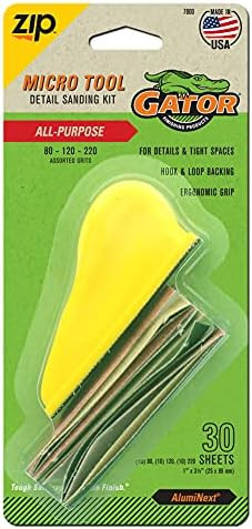 Gator MicroZip Sander Kit, Assorted Grits - Sandpaper Sheets - Amazon.com | Amazon (US)