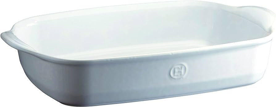 Emile Henry France Ovenware Ultime Rectangular Baking Dish, 16.5 x 10.6, Flour White | Amazon (US)
