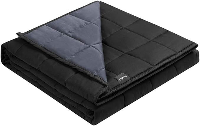 ZonLi Premium Weighted Blanket 15 lbs(60''x80'', Queen Size, Grey/Black), Cooling Weighted Blanke... | Amazon (US)