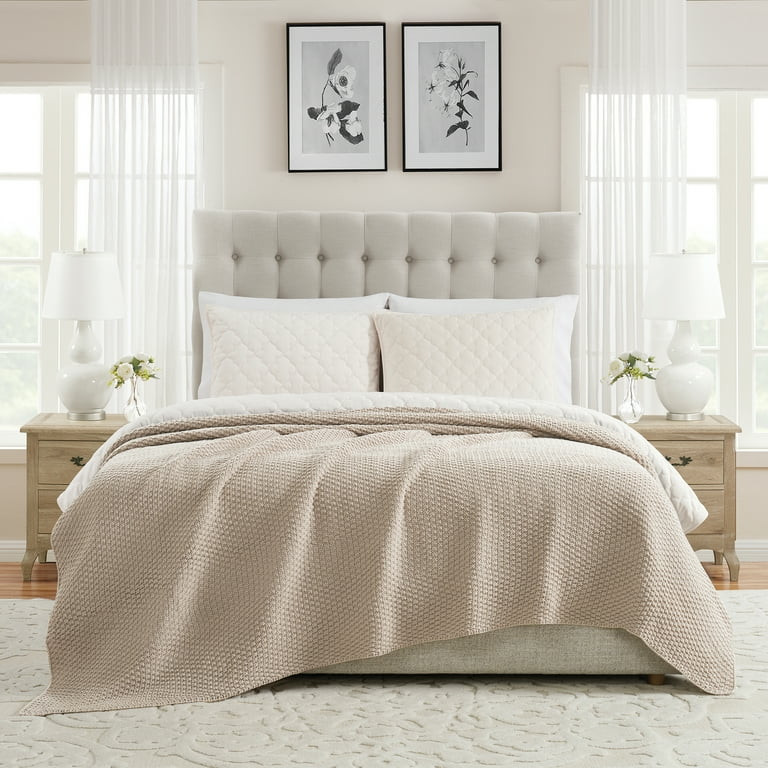 My Texas House Harper Taupe Sweater Knit Bed Blanket, King - Walmart.com | Walmart (US)