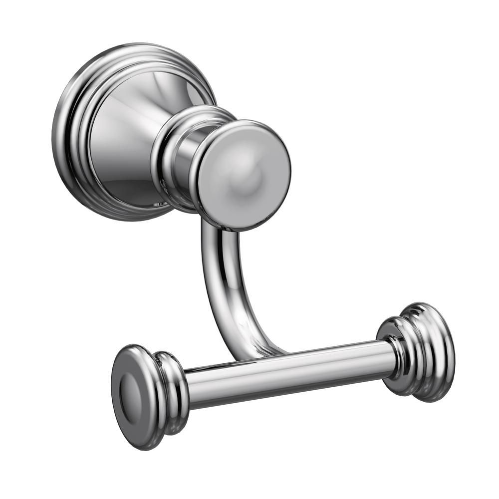 Belfield Double Robe Hook in Chrome | The Home Depot