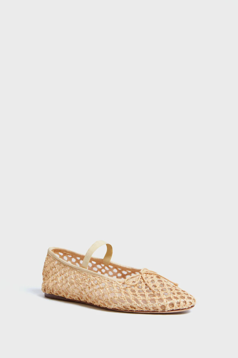 Natural Crochet Raffia Leonie Flats | Tuckernuck (US)