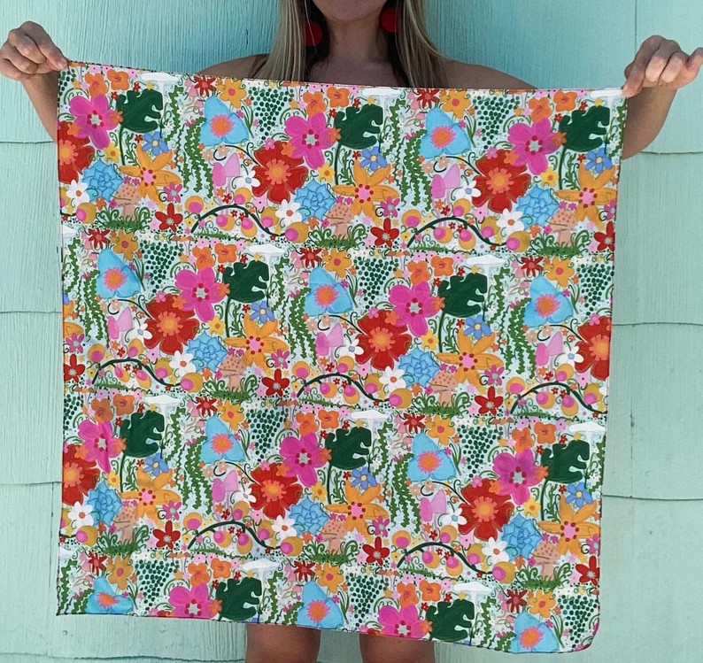 botanical print scarf | Etsy (US)