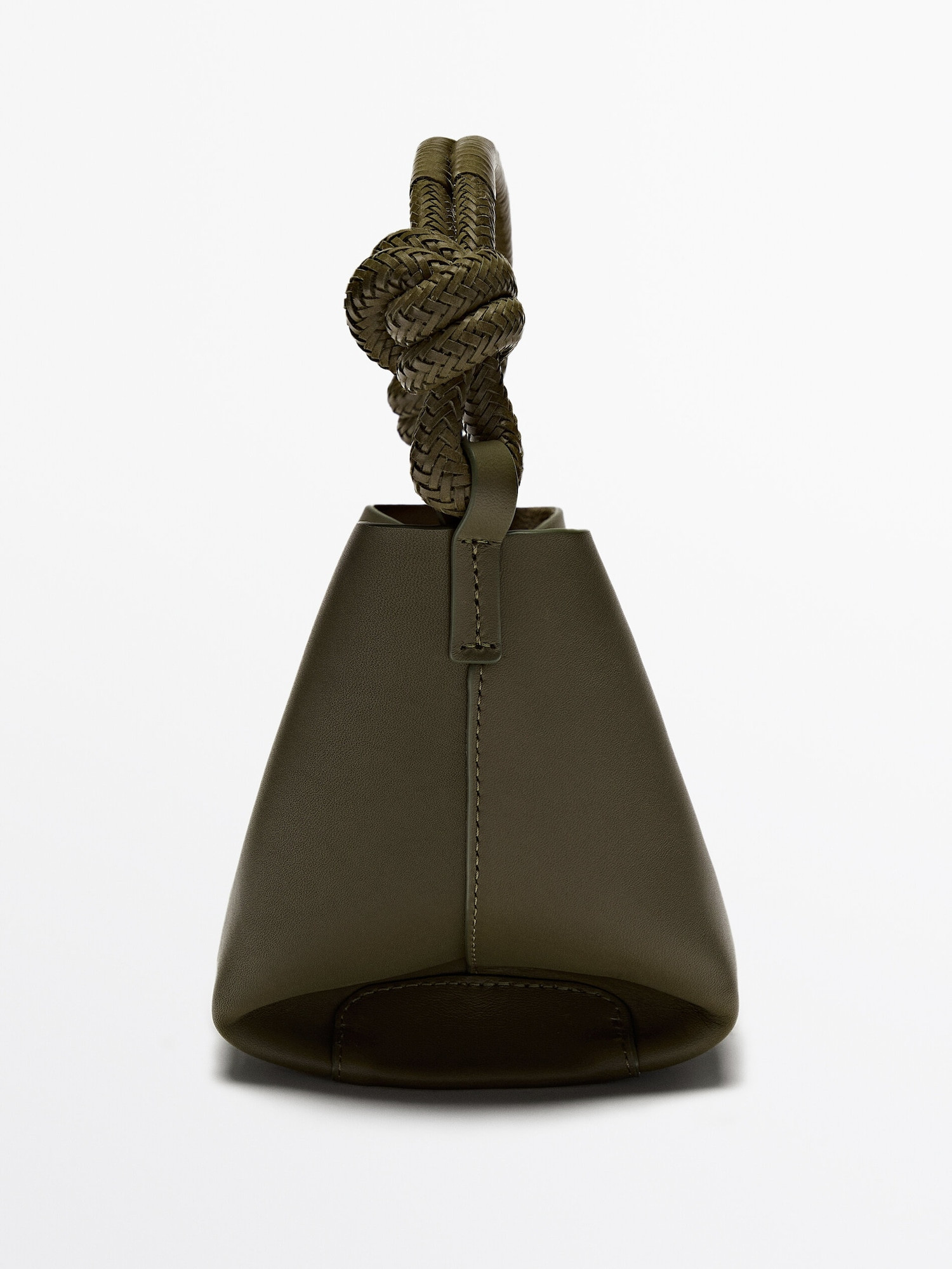 Mini nappa leather crossbody bag with knot details | Massimo Dutti US