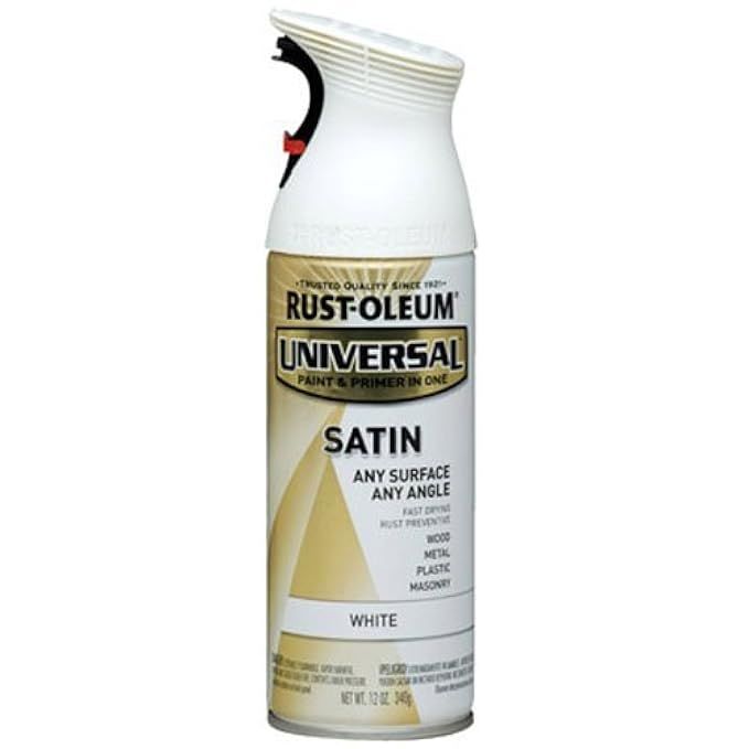 Rust-Oleum 245210 Universal All Surface Spray Paint, 12 oz, Satin White | Amazon (US)