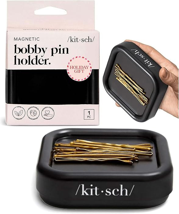 Kitsch Magnetic Bobby Pin Holder - Cute Stuff, Strong Magnetic Pin Holder for Desk & Vanity, Secu... | Amazon (US)