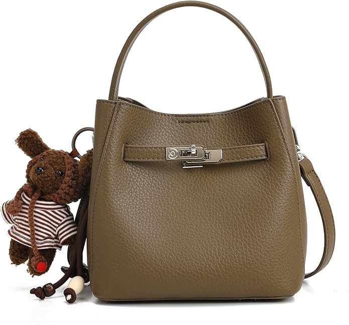 Ladies' wallet, light luxury bucket bag, lychee patterned handbag, high-end sense, one shoulder v... | Amazon (US)