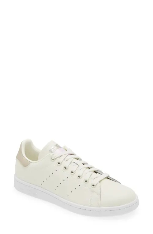 adidas Primegreen Stan Smith Sneaker in Off White/Beige/Silver at Nordstrom, Size 7.5 | Nordstrom