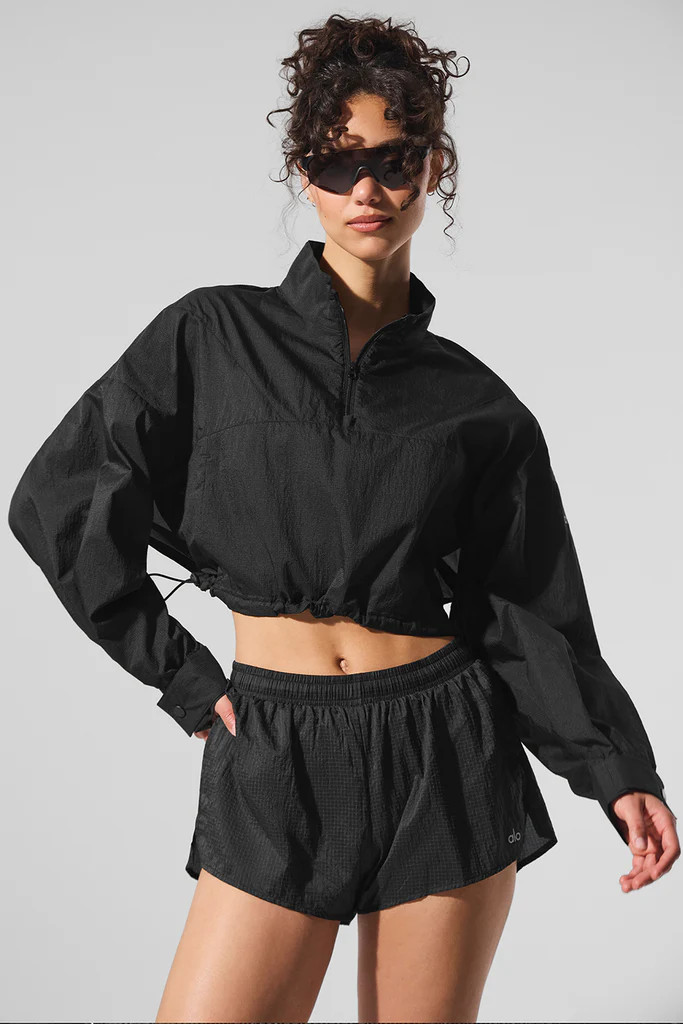 Cropped 1/4 Zip Aerial Pullover | Alo Yoga (US)