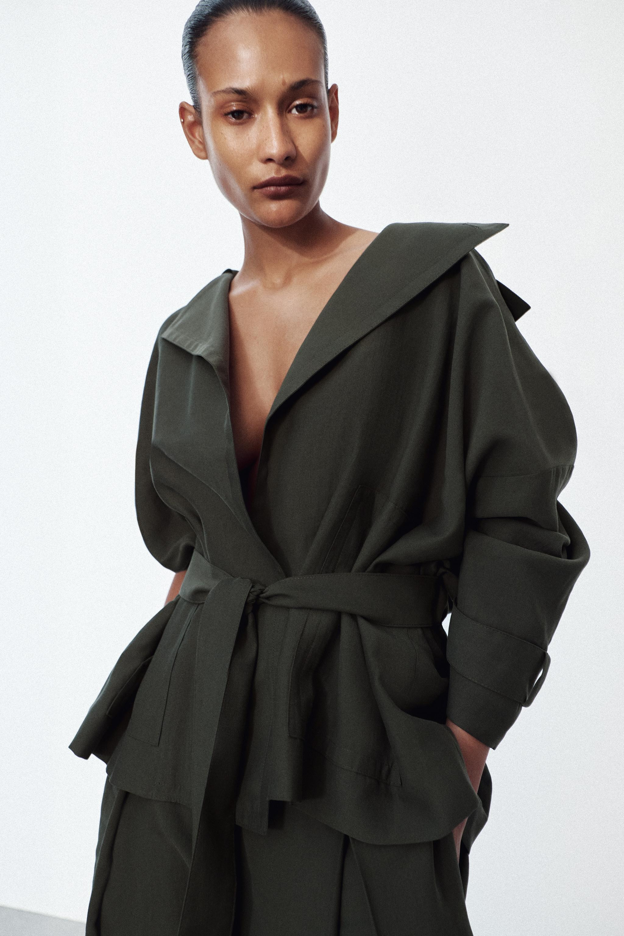 ZW COLLECTION SHORT FLOWING TRENCH COAT | Zara AU
