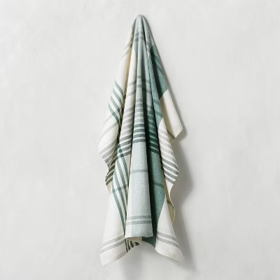 Plaid Flour Sack Kitchen Towel Green - Hearth & Hand™ with Magnolia | Target