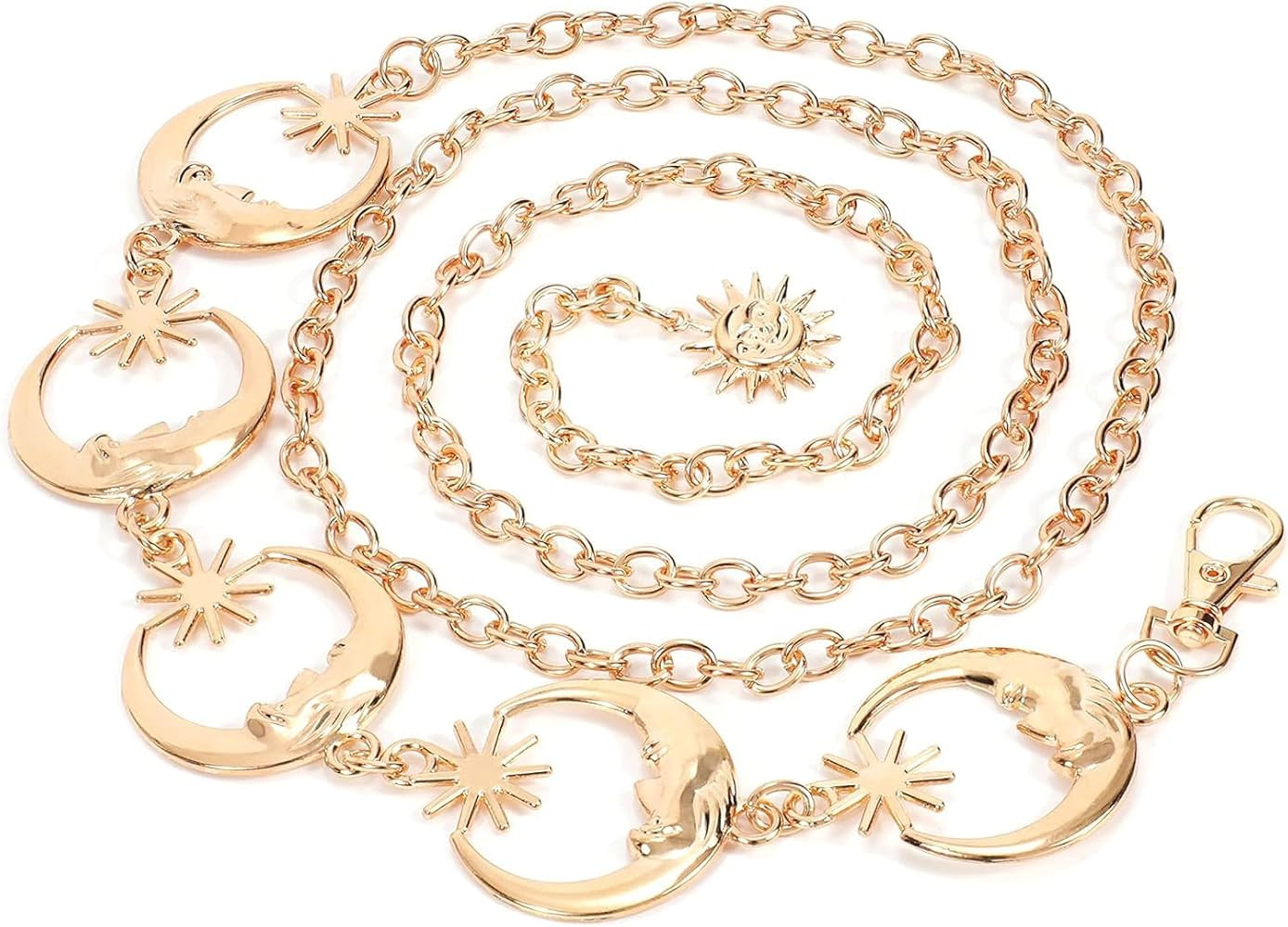 Chain Belt, Metal Waist Chain for Womens and Girls, Belly Chain Body Chain For Jeans Dress | Amazon (US)