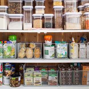 Medium Omaha Stacking Bin Silver | The Container Store