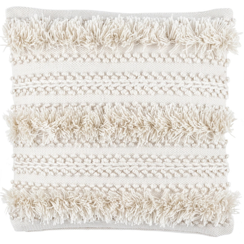 Zhara Stripe Ivory Indoor/Outdoor Decorative Pillow | Annie Selke