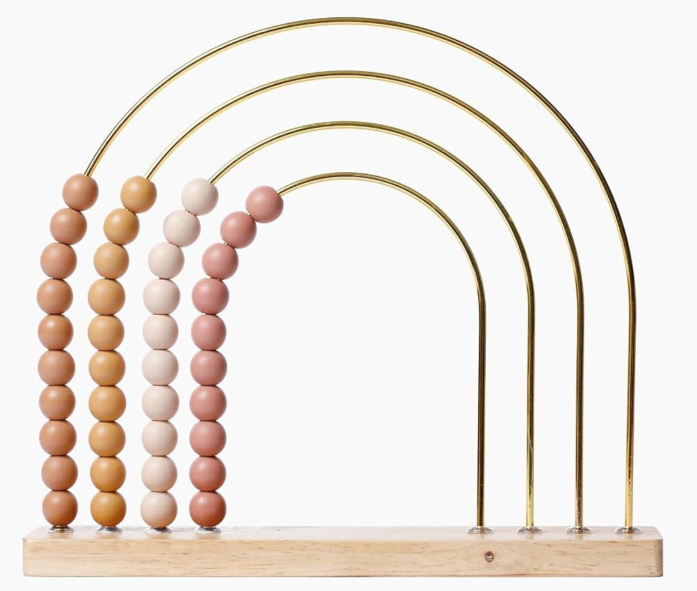 Brooklyn Neutral Boho Rainbow Abacus - STEM Toy- Boho Nursery Decor and Playroom Decor- Math Todd... | Amazon (US)