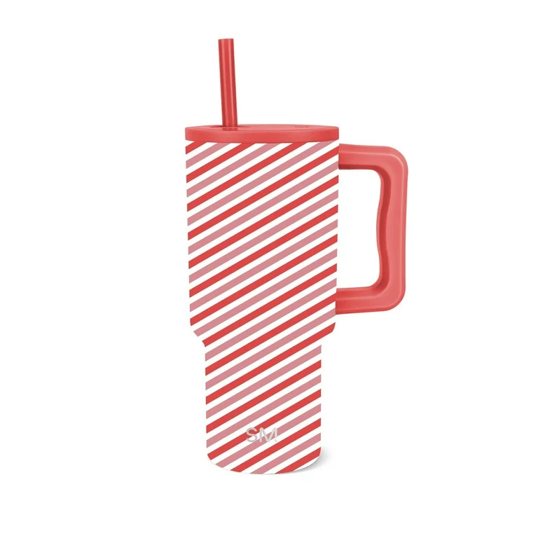 Simple Modern 30 fl oz Insulated Stainless Steel Trek Tumbler with Straw Lid | Candy Stripes | Walmart (US)