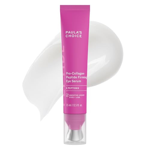 Paula's Choice Pro-Collagen Peptide Serum, Firming Eye Serum, All-in-One Eye Hydrating Treatment, Cooling Applicator Targets Puffiness, Smooths Fine Lines & Crow's Feet, Fragrance-Free, 0.5 Fl Oz | Amazon (US)