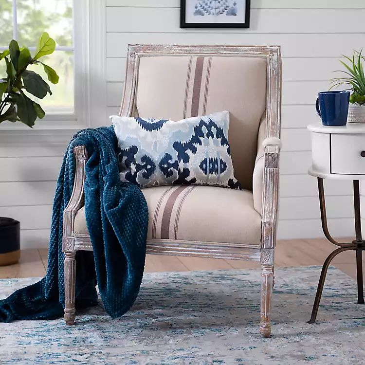 McKenna Tan Stripe Accent Chair | Kirkland's Home