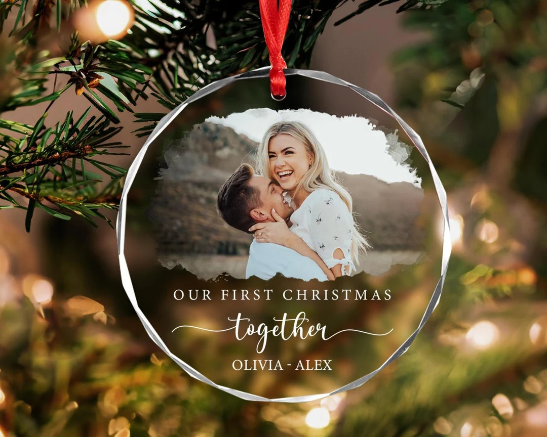 Custom Photo Ornament, Personalized Our First Christmas Together Ornament, Christmas Gift for Cou... | Etsy (US)