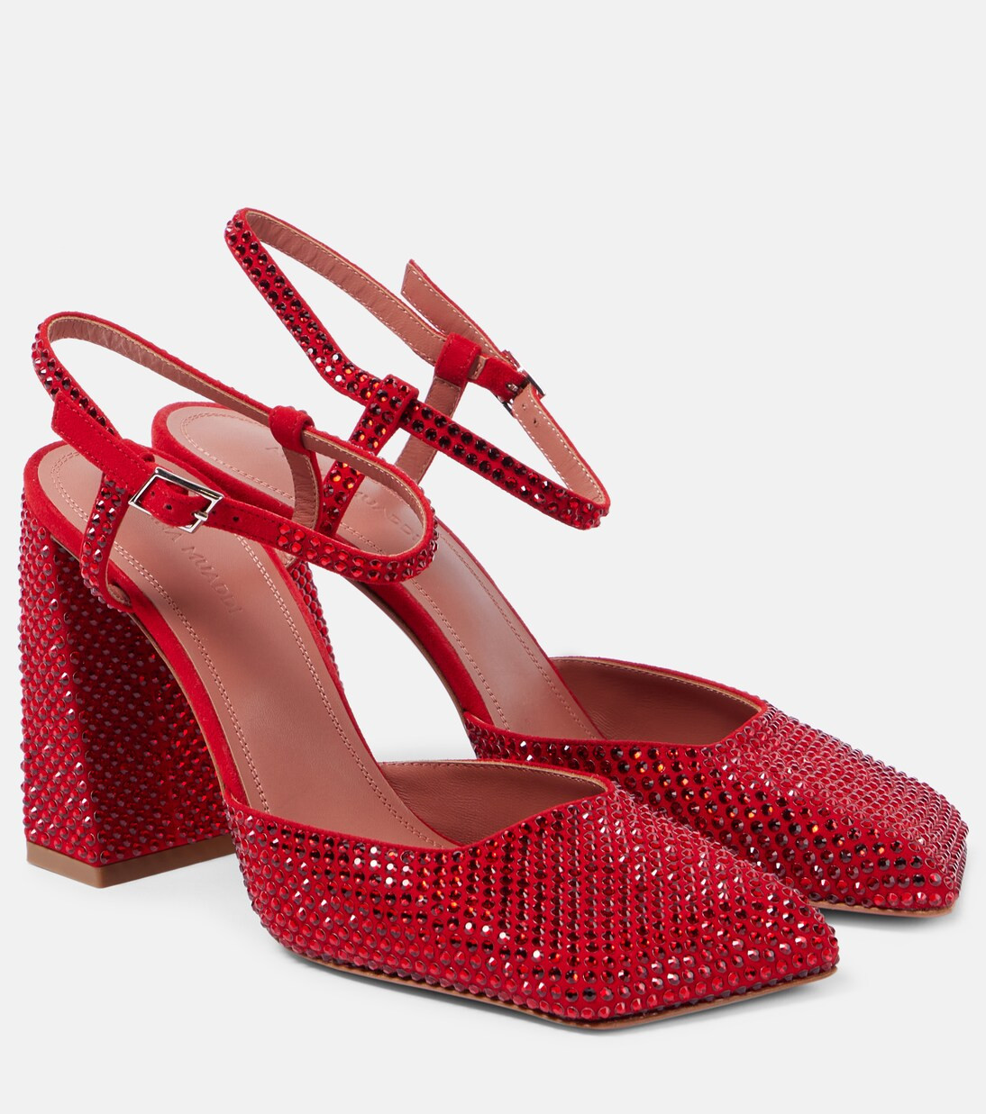 Charlotte Crystal 95 suede pumps | Mytheresa (US/CA)