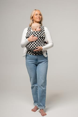 Mabē Monarch Ergonomic Baby Carrier - Premium Cotton Soft Structured Infant Carrier with Hip Healthy Design, 3 Carry Positions for Newborn to Toddler (7-35lbs), Lightweight & Breathable (Ebony Check) | Amazon (US)