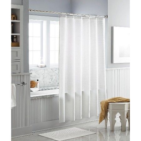Threshold™ Multi-Stripe Shower Curtain - Winter White | Target