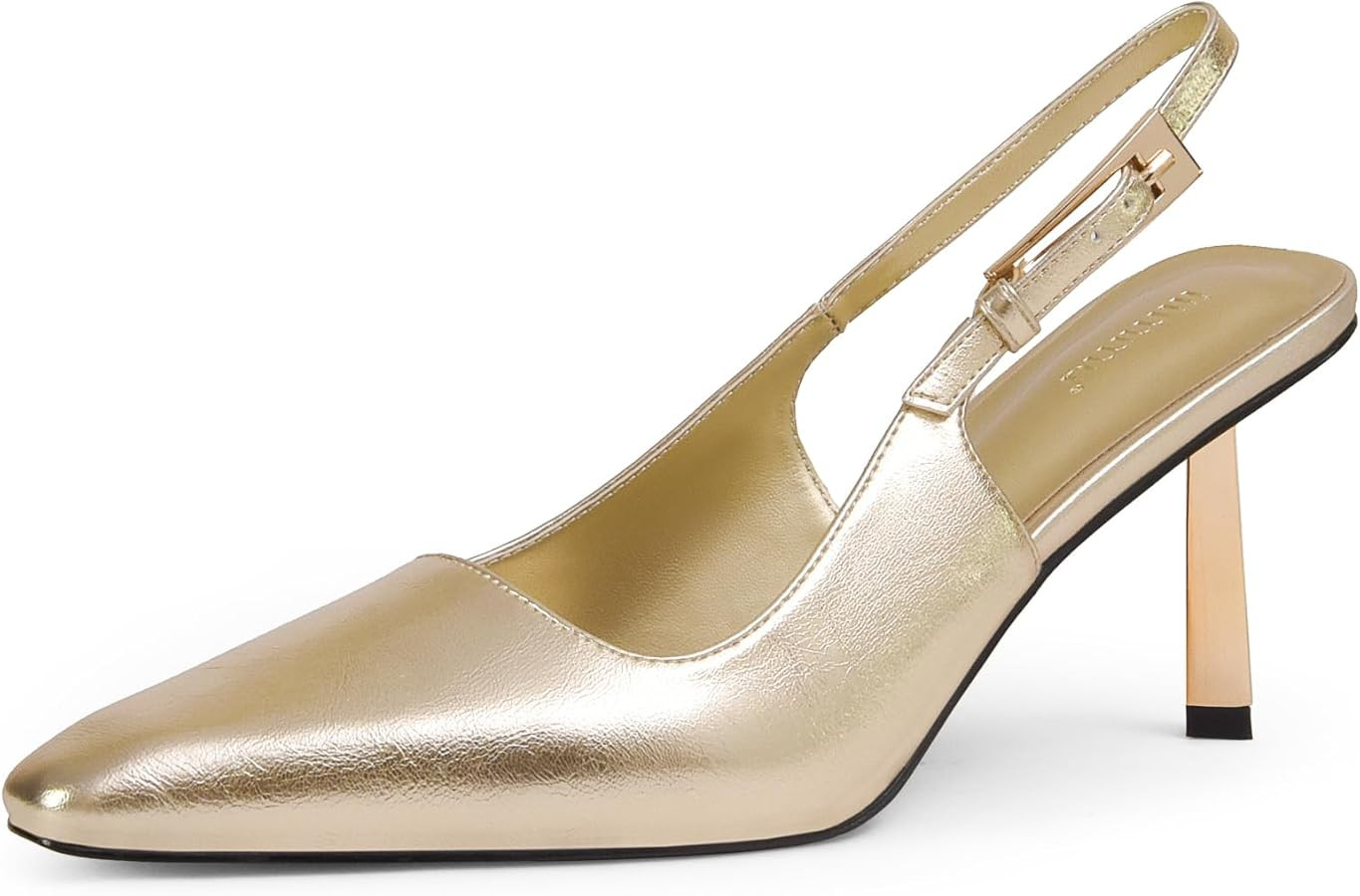 iiimmu Slingback Heels for Women Closed Toe 3.5IN / 4IN Kitten Heels Women Pumps Square Toe Heele... | Amazon (US)